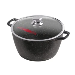 Qazan Горница, alüminium, qara, 8 l