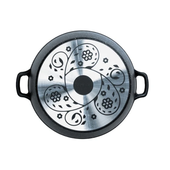 Кастрюля Горница, алюминий, черная, 8 л Кастрюля Горница, алюминий, черная, 8 л