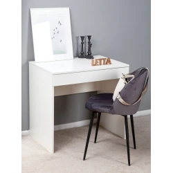 Письменный стол Letta, белый, ЛДСП, 75х52х76.6 см Письменный стол Letta, белый, ЛДСП, 75х52х76.6 см