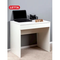 Письменный стол Letta, белый, ЛДСП, 75х52х76.6 см Письменный стол Letta, белый, ЛДСП, 75х52х76.6 см
