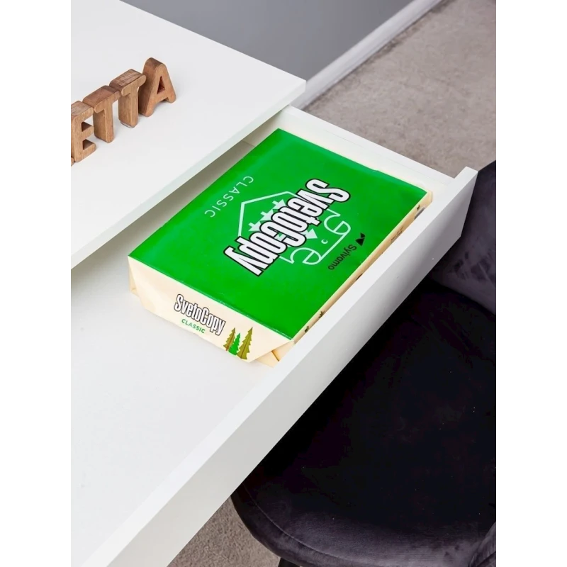 Yazı masası Letta, ağ, LDSP, 75х52х76.6 sm