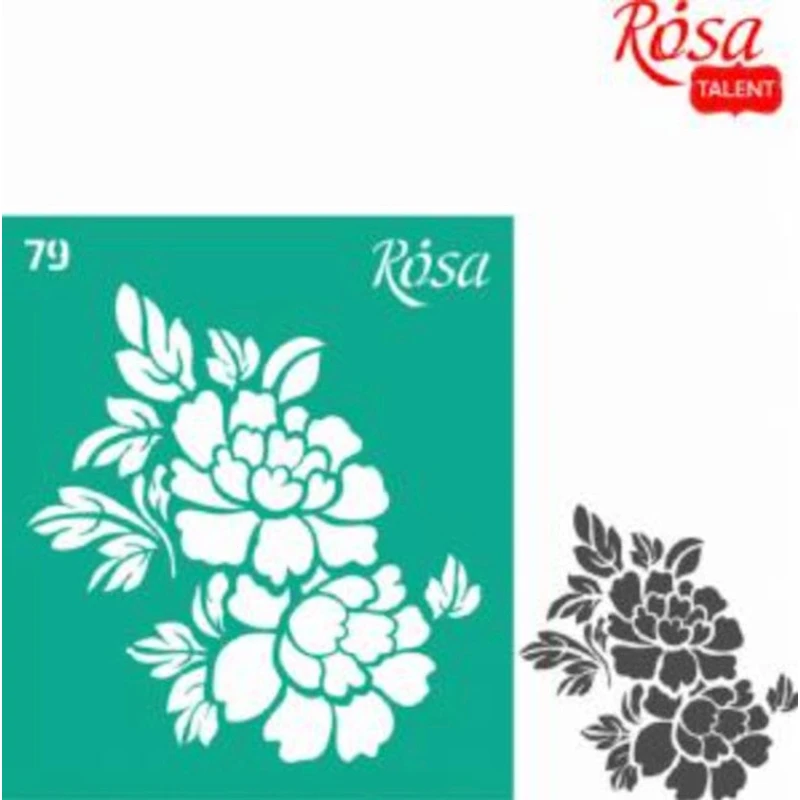 Трафарет самоклеящийся Rosa Talent №79 Цветы, 9x10 см