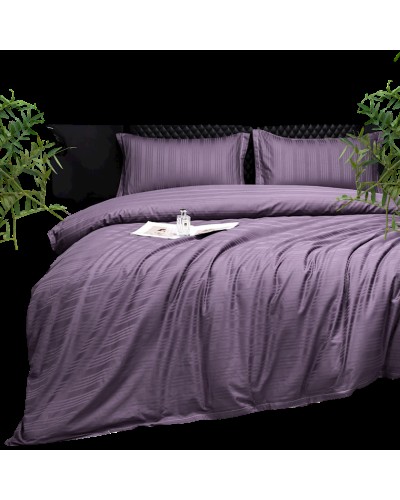 Yataq dəsti Narlı Exclusive Narlı 000764, yorğan üzü 200x220 sm, mələfə 240x260 sm, 2 əd yastıq üzü 50x70 sm, ikinəfərlik, lüks satin, bənövşəyi