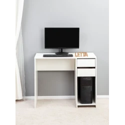 Компьютерный стол Letta, ЛДСП, белый, 75x45x90 см