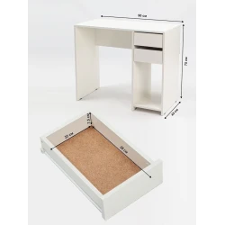 Компьютерный стол Letta, ЛДСП, белый, 75x45x90 см