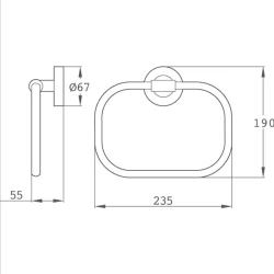 Держатель для полотенец Teka Alaior 17063020N2, черный