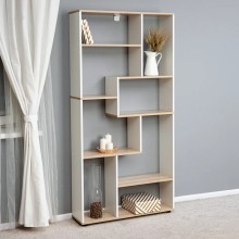 Stellaj Letta, ağ/bej, LDSP, 87x25x180 sm
