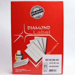 Özüyapışdırılan etiketlər Diamond DM-1021, 63.5x38.1 mm, 21 əd x 100 vərəq
