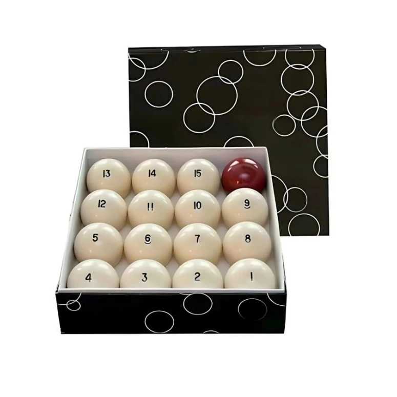 Набор бильярдных шаров WS0785, 68 мм, белый/красный Набор бильярдных шаров WS0785, 68 мм, белый/красный
