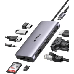 Док-станция Ugreen USB C Hub, 10-in-1 (CM179)