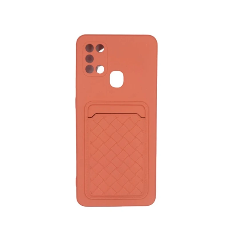 Çexol Silikon Card Case Samsung Galaxy A21S üçün, Pink