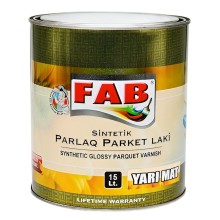 Parket lakı FAB boya, sintetik, yarım mat, 15 l