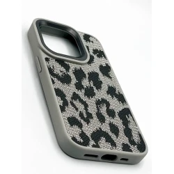 Чехол Kajsa 888_store_867 для Apple iPhone 15 Pro Max, Серый/Черный