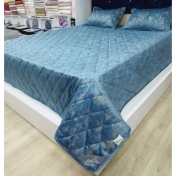 Набор покрывала с наволочками MM Tekstil MM-131, покрывало 220x240 см, наволочки 50x70 см, двуспальный, велюр