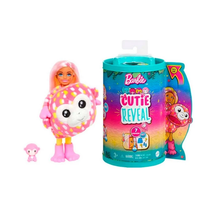 Кукла Barbie Cutie Reveal Друзья из джунглей Обезьянка, 3+ лет