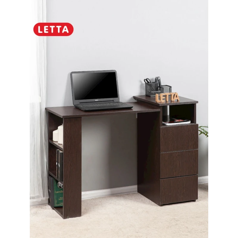 Kompüter masası Letta LDSP, qəhvəyi, 72.5х45х104 sm