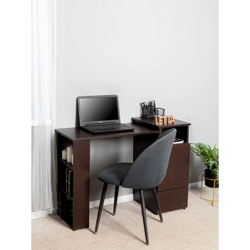 Kompüter masası Letta LDSP, qəhvəyi, 72.5х45х104 sm