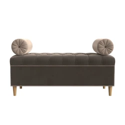 Пуфик 11, ткань, коричневый, 40x35x80 см