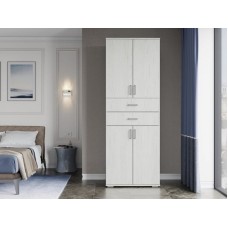 Şkaf Art Mebel Art-80-8, LDSP, ağ, 50x80x210 sm