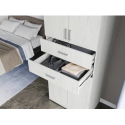 Шкаф Art Mebel Art-80-8, ЛДСП, белый, 50х80х210 см