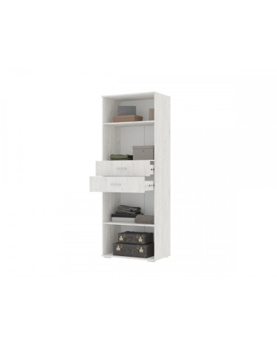 Şkaf Art Mebel Art-80-8, LDSP, ağ, 50x80x210 sm
