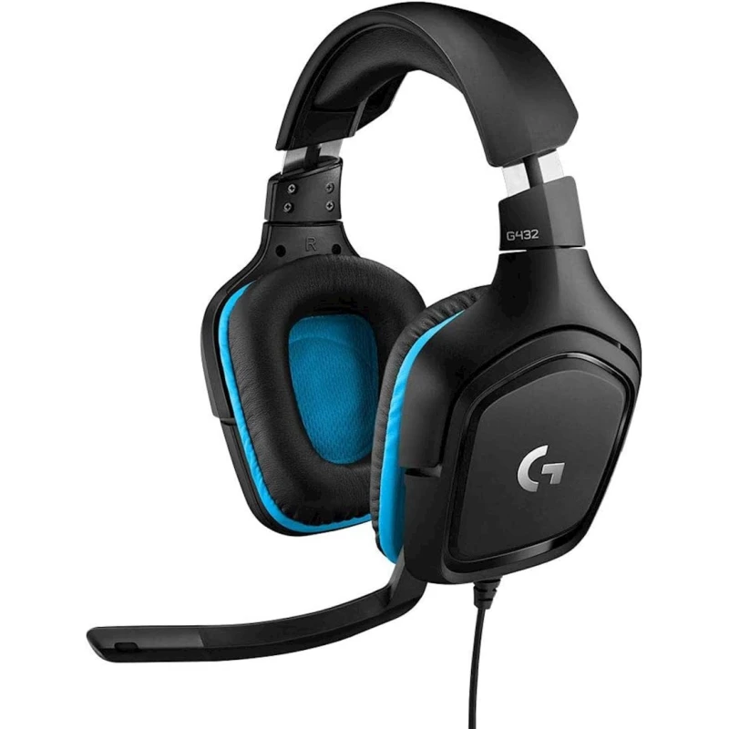 Наушники-гарнитура Logitech G432 Wired Gaming Headset 7.1 Black/Blue Наушники-гарнитура Logitech G432 Wired Gaming Headset 7.1 Black/Blue