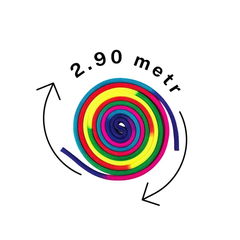 Лента для художественной гимнастики 1641 ПВХ, разноцветная, 290 см