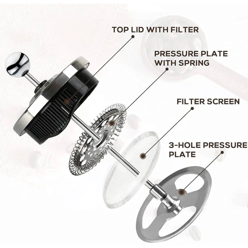 Frenç-press AYHOME-1886, 1000 ml