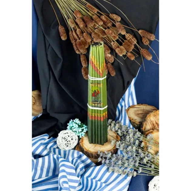 Свеча намерения Иерусалим, зеленая