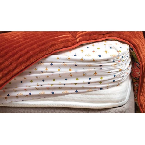 Комплект постельного белья Yataş Diamond Triola, одеяло 155x215 см, простыня 100x200 см, наволочка 50x70 см, односпальный, хлопок/полиэстер, Turuncu Комплект постельного белья Yataş Diamond Triola, одеяло 155x215 см, простыня 100x200 см, наволочка 50x70 см, односпальный, хлопок/полиэстер, Turuncu