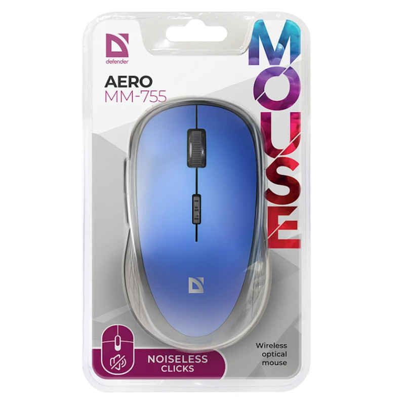 Мышь Defender Aero MM-755 Blue (52755) Мышь Defender Aero MM-755 Blue (52755)