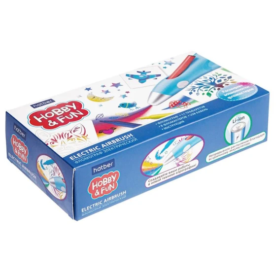 Фломограф электрический Hobby & Fun D0806, 2.8x16.8x3.4 см, голубой