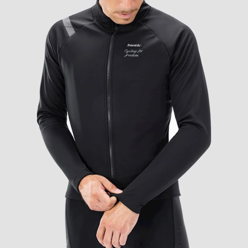 Велоджерси мужская Santic M3C01158H, черная, полиэстер, размер M