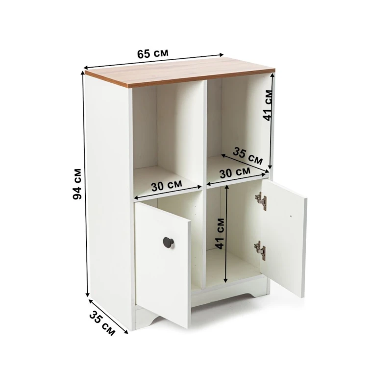 Tumba Letta, LDSP, ağ, 94х35х94 sm Tumba Letta, LDSP, ağ, 94х35х94 sm