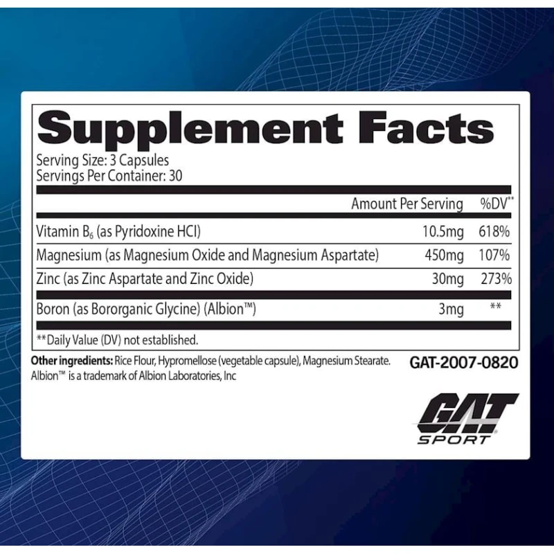Testosteron stimulyatoru GAT Sport ZMAG-T, 90 kapsul Testosteron stimulyatoru GAT Sport ZMAG-T, 90 kapsul