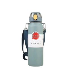 Termos borucuq ilə, paslanmayan polad, mavi, 800 ml