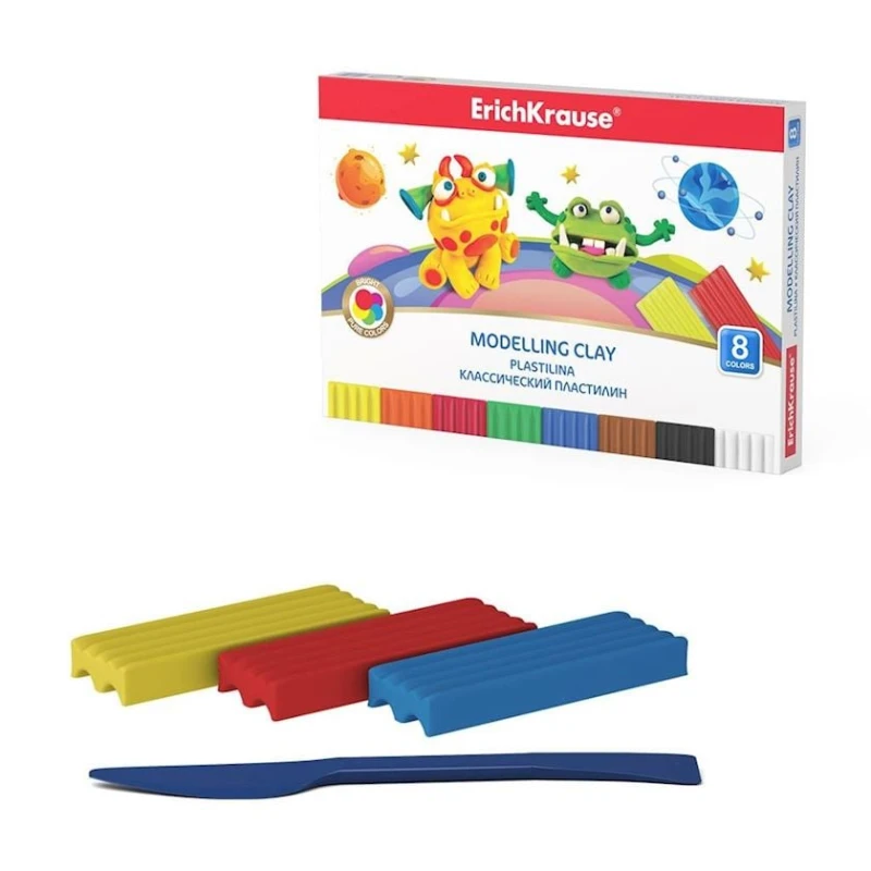 Пластилин Erich Krause Cosmic Monsters, 8 цветов Пластилин Erich Krause Cosmic Monsters, 8 цветов