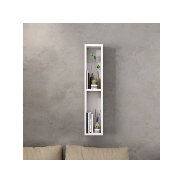 Настенная полка Art Mebel 194, ламинат, 90х18х15 см, белая