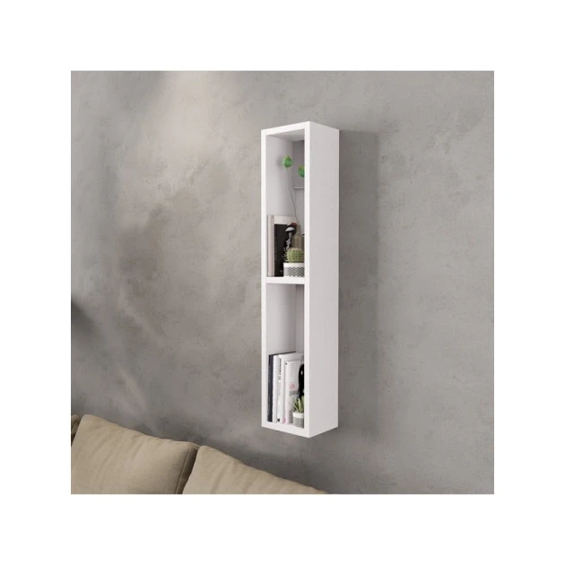 Настенная полка Art Mebel 194, ламинат, 90х18х15 см, белая