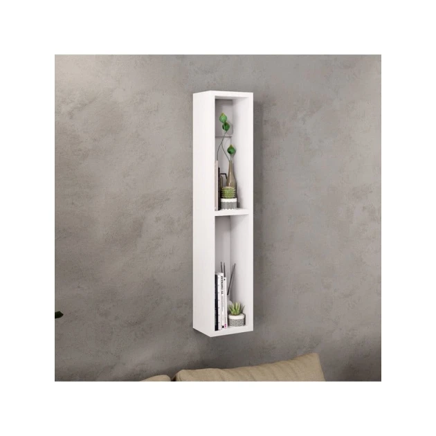 Настенная полка Art Mebel 194, ламинат, 90х18х15 см, белая