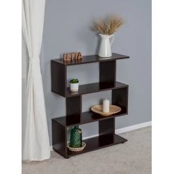 Стеллаж Letta 89x73x25 см, ЛДСП, черный