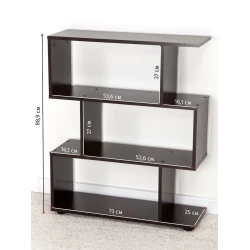 Стеллаж Letta 89x73x25 см, ЛДСП, черный