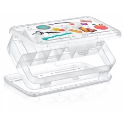 Органайзер для шитья Irak Plastik двухсторонний с рисунком, прозрачный, 14x22.5x5.5 см