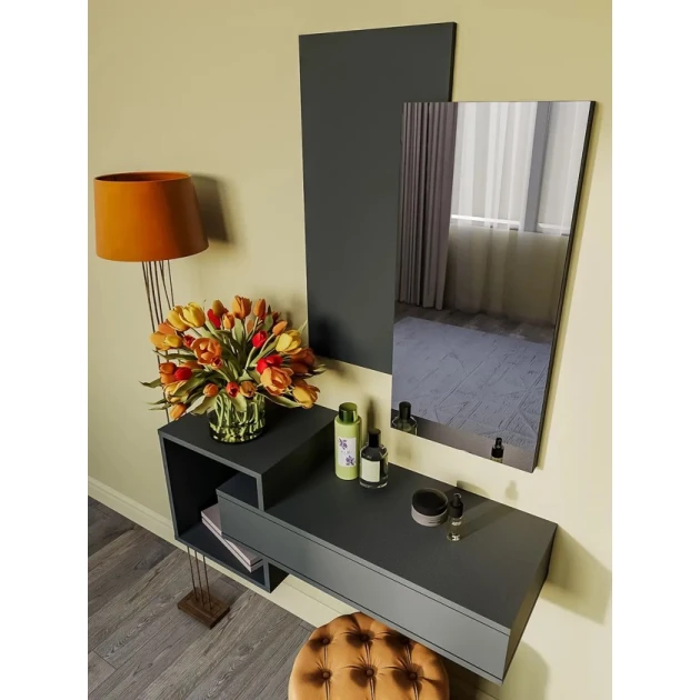 Консоль Art Mebel 42, ламинат, 120x95x35 см, антрацит