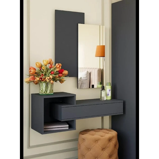 Консоль Art Mebel 42, ламинат, 120x95x35 см, антрацит