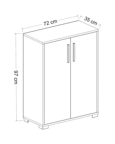 Ayaqqabı üçün tumba Ev Plus 12116074, LDSP, 72x35x97 sm