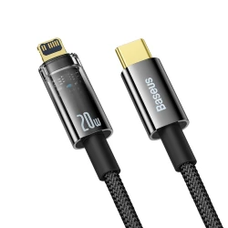 Кабель USB Baseus Explorer Series Intelligent Power-off Fast Charge Data Cable Type-C to Lightning CATS000001, Черный