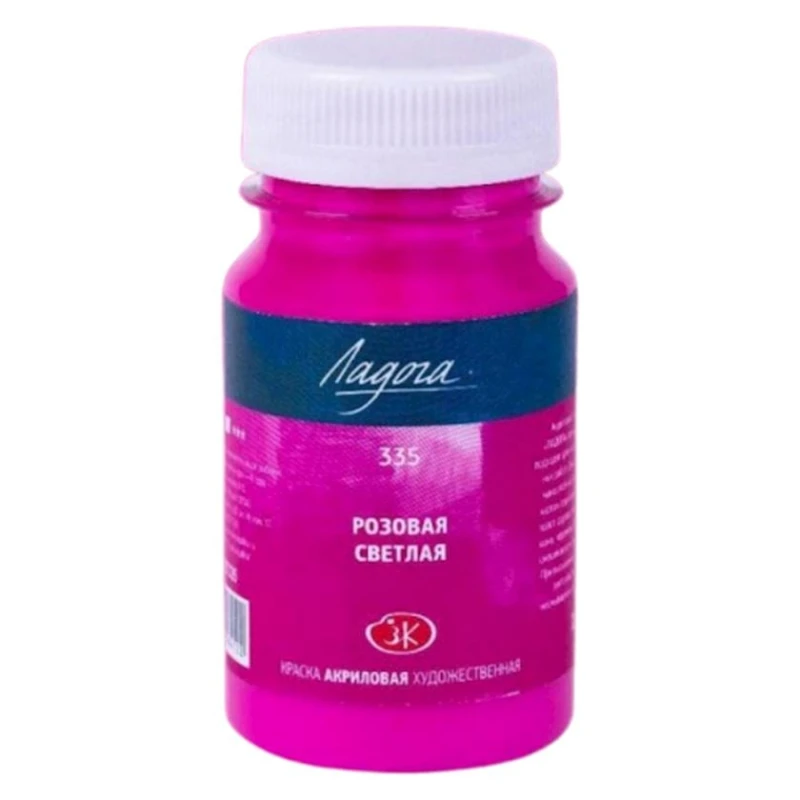 Акриловая краска Ладога 334, Розовый светлый, 100 мл