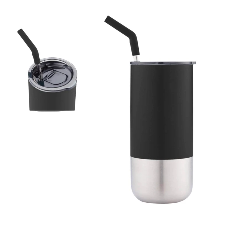 Termo fincan GRTH003, metal, gümüşü/qara, 540 ml