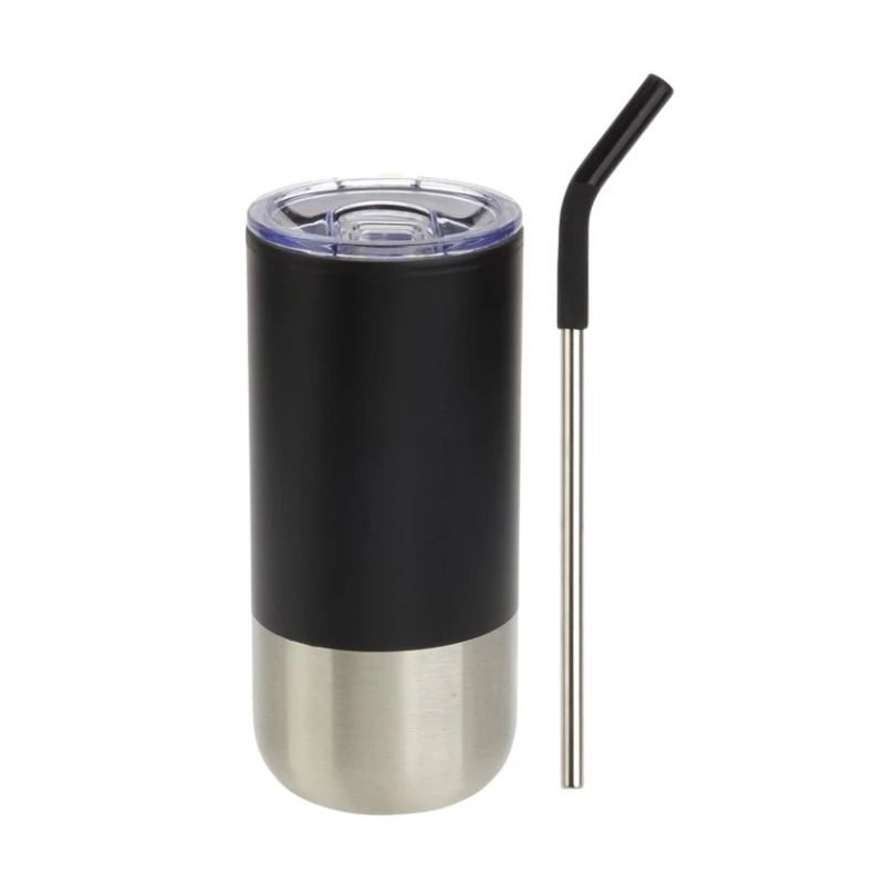 Termo fincan GRTH003, metal, gümüşü/qara, 540 ml